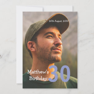 Convites aniversário de 30 anos adicionar nome foto data ho