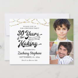 Convites aniversário de 30 anos ANOS TRIMESTRAIS NAS Luzes 