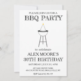 Convites aniversário de 30 anos churrasco