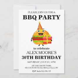 Convites aniversário de 30 anos churrasco