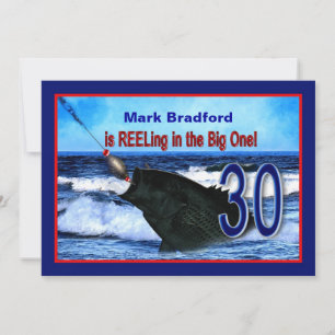 Convites aniversário de 30 anos - Convite/ Pesca/Rotulagem