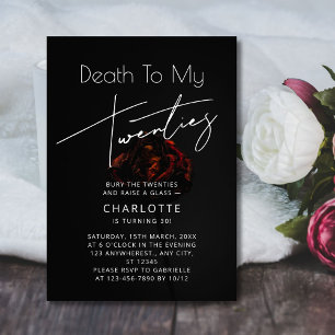 Convites Aniversário de 30 anos da Elegante Flor "Morte aos