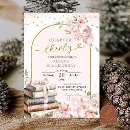 Convites Aniversário de 30 anos da Mulher do Pink Peony Sto