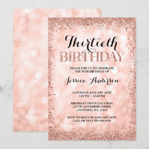 Convites aniversário de 30 anos das luzes brilhantes de Ro