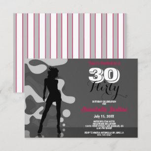 Convites aniversário de 30 anos de 30 Modernos e de FLIRTY