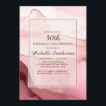 Convites Aniversário de 30 anos de Agate Dourado Marble Bur<br><div class="desc">Elegante e na moda cor-de-rosa,  burgundy e convite de festas aniversário de 30 anos mármore/agate de ouro para mulheres. O texto é personalizável,  então faça dele seu. Entre em contato conosco para obter ajuda com a personalização ou para solicitar produtos correspondentes.</div>