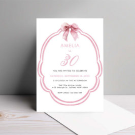 Convites Aniversário de 30 anos de Arco de afinidade rosa c