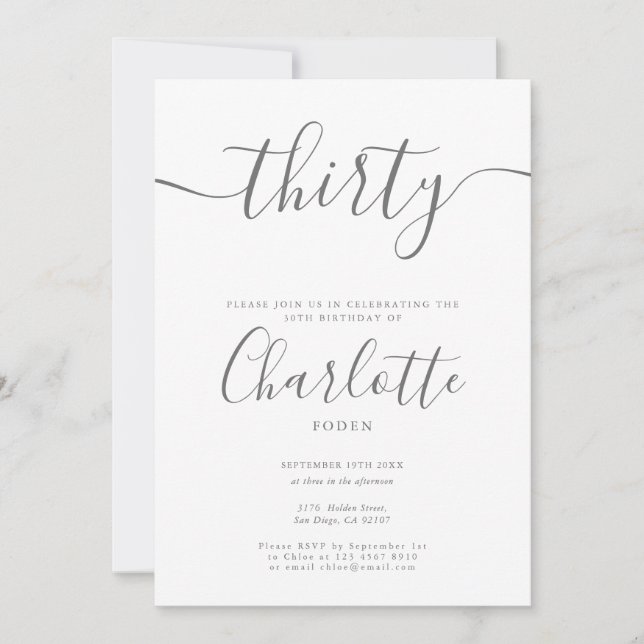 Convites Aniversário de 30 anos de assinatura (Frente)