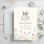 Convites Aniversário de 30 anos de Caligrafia Floral do Jar<br><div class="desc">Celebre em estilo com um convite para aniversário de 30 anos de caligrafia floral de jardim, perfeito para um evento de marco. Com designs florais vibrantes e caligrafia elegante, este convite dá um tom caprichoso mas sofisticado para a sua celebração. O tema do jardim exuberante combina beleza natural com uma...</div>