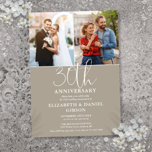 Convites Aniversário de 30 anos de Casamento Outrora e Agor