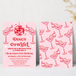 Convites Aniversário de 30 anos de Cowgirl Vermelha Retro-R<br><div class="desc">Aniversário de 30 anos de Cowgirl Red Disco Retro Rosa Chamando Garota Diversão da discoteca O convite de aniversário é feito em rosa quente e vermelho,  com bola de disco,  coquetéis e cowgirl e botas. Adequado para alguém que procura um convite para o aniversário de uma vaqueira de discoteca.</div>