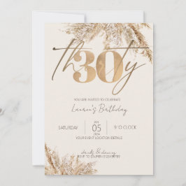 Convites Aniversário de 30 anos de Dourada de Pampas de Scr