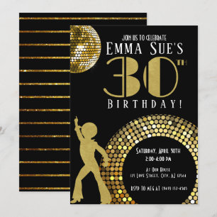 Convites aniversário de 30 anos de Festa do Dourado Disco 