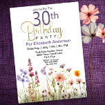 Convites aniversário de 30 anos de Flores bonito<br><div class="desc">Bonito Convite À aniversário de 30 anos de Flores Selvagens Para Mulheres. Fácil De Alterar O Texto De Exemplo Para Si, Clicando Em Personalizar Este Modelo. Clique Em Editar Na Ferramenta Design Para Alterar O Tipo De Fonte, A Cor Da Fonte, O Tamanho Da Fonte Ou Para Adicionar/Excluir/Alterar O Texto...</div>