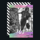 Convites Aniversário de 30 anos de Foto Branco Preto Colori<br><div class="desc">Convite de festas design preto-e-branco de aniversário de 30 anos divertido colorido. Para obter melhores resultados, use uma foto em preto e branco. Se precisar de ajuda para fazer sua foto colorida preto e branco - entre em contato comigo através do botão abaixo. Personalize com os detalhes do seu partido....</div>