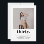 Convites Aniversário de 30 anos de Fotografia Mínima Simple<br><div class="desc">Convite para aniversário de 30 anos de Fotografia Mínima Simples</div>