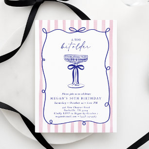Convites Aniversário de 30 anos de Frame Wavy Whimsical Tin