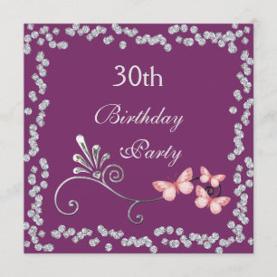 Convites aniversário de 30 anos de Ouros e Borboletas