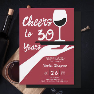 Convites Aniversário de 30 anos de Provando de Vinho Elegan