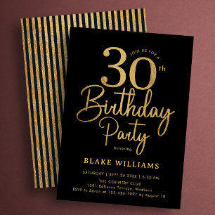 Convites Aniversário de 30 anos do Black Gold