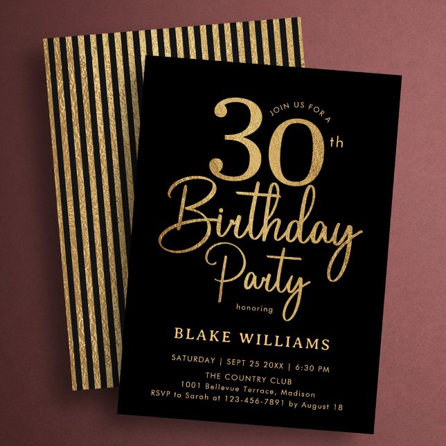 Convites Aniversário de 30 anos do Black Gold (Criador carregado)