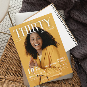 Convites Aniversário de 30 anos do jornal Dirty 30 Magazine