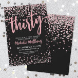 Convites Aniversário de 30 anos Dourada Elegante<br><div class="desc">Apresentando um convite de festas chic e comemorativo, perfeito para marcar este marco especial no estilo. O elegante design apresenta uma mistura de bugigangas prateadas, adicionando um toque de diversão e festividade. No topo, "Trinta" é exibido com destaque na caligrafia em negrito, definindo o tom para uma celebração inesquecível. O...</div>