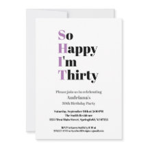 aniversário de 30 anos Engraçado Tão feliz que ten