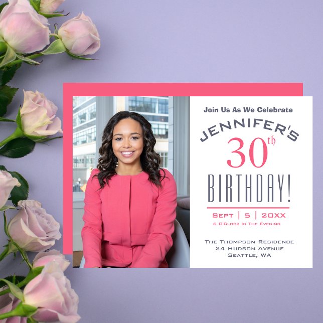 Convites aniversário de 30 anos - Festa de Fotografia (30th Birthday - Photo Party Invitation)