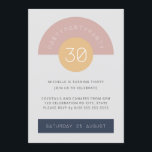 Convites aniversário de 30 anos Geo Rosa Moderno da Cinza m<br><div class="desc">Pode ser totalmente personalizado para atender às suas necessidades. © Gorjo Designs. Feito para você através da plataforma Zazzle. // Precisa de ajuda para personalizar o seu design? Tem outras ideias? Sinta-se à vontade para me contactar (Zoe) diretamente.</div>