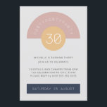 Convites aniversário de 30 anos Geo Rosa Moderno da Cinza m<br><div class="desc">Pode ser totalmente personalizado para atender às suas necessidades. © Gorjo Designs. Feito para você através da plataforma Zazzle. // Precisa de ajuda para personalizar o seu design? Tem outras ideias? Sinta-se à vontade para me contactar (Zoe) diretamente.</div>