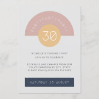 aniversário de 30 anos Geo Rosa Moderno da Cinza m
