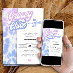 Convites aniversário de 30 anos Groovy Pintinho Pastel Tie<br><div class="desc">O Pintinho Groovy está fazendo 30...  Convite para aniversário de 30 anos (ou sinta-se livre para editar os anos para se adequar). Padrão de coloração aquosa do Pastel em tons de lilás e azul com tipografia de ranhura. Fácil de personalizar para qualquer idade.</div>