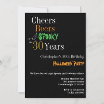 aniversário de 30 anos Halloween Cheers Beers Spoo
