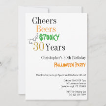 aniversário de 30 anos Halloween Cheers Spooky Par