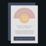 Convites aniversário de 30 anos meio século de Cinza Azul<br><div class="desc">Pode ser totalmente personalizado para atender às suas necessidades. © Gorjo Designs. Feito para você através da plataforma Zazzle. // Precisa de ajuda para personalizar o seu design? Tem outras ideias? Sinta-se à vontade para me contactar (Zoe) diretamente.</div>