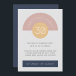 Convites aniversário de 30 anos meio século de Cinza Azul<br><div class="desc">Pode ser totalmente personalizado para atender às suas necessidades. © Gorjo Designs. Feito para você através da plataforma Zazzle. // Precisa de ajuda para personalizar o seu design? Tem outras ideias? Sinta-se à vontade para me contactar (Zoe) diretamente.</div>