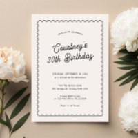 Aniversário de 30 anos minimalista escalado