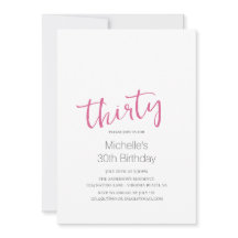 Aniversário de 30 anos minimalista moderno de tend