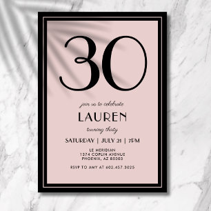 Convites Aniversário de 30 anos Mulheres Moderno Minimalist