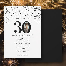 Convites aniversário de 30 anos Party Look Who's 30 Modern 