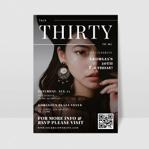 Convites aniversário de 30 anos Personalizar Cobrir da Revi