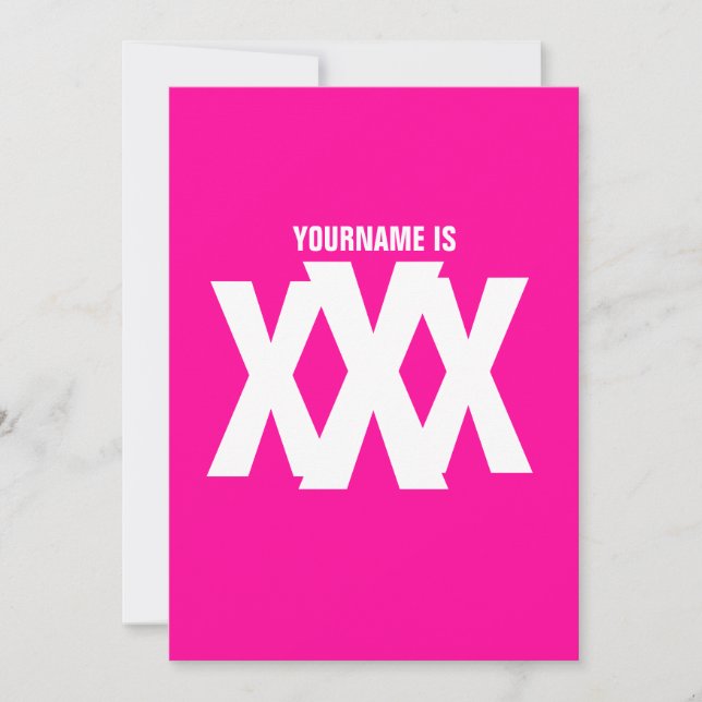 Convites aniversário de 30 anos - Sujo 30 - Triplo X (Frente)