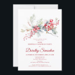Convites aniversário de 30 anos Surpresa do Partido Greener<br><div class="desc">Convide seus convidados para uma festa especial de aniversário de inverno com este elegante design floral vermelho e verde. As bagas vermelhas profundas são aninhadas em folhas e ramos. O texto vermelho aumenta o humor festivo. Este elemento faz parte da Coleção de Berry de inverno. Ele contém modelos que você...</div>