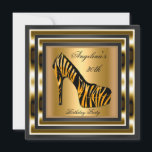 Convites aniversário de 30 anos Zebra Wild Black - Calçado<br><div class="desc">Calçados de alto salto Dourado Elegante do Partido aniversário de 30 anos Zebra Selvagem Negra Elegante do Partido Elegante Todos os Festa Ocasião convida Modelo</div>