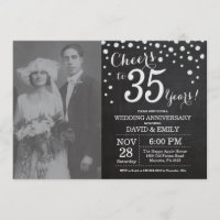 Aniversário de 35 anos de Casamento Quadro Negro P