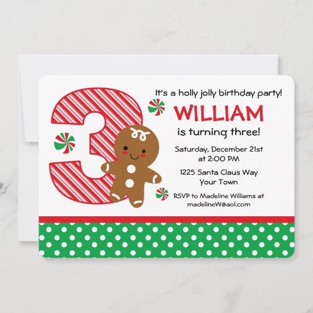 Convites aniversário de 3 anos (Frente)