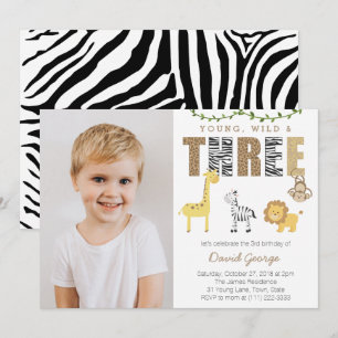 Convites aniversário de 3 anos da Selgle Safari