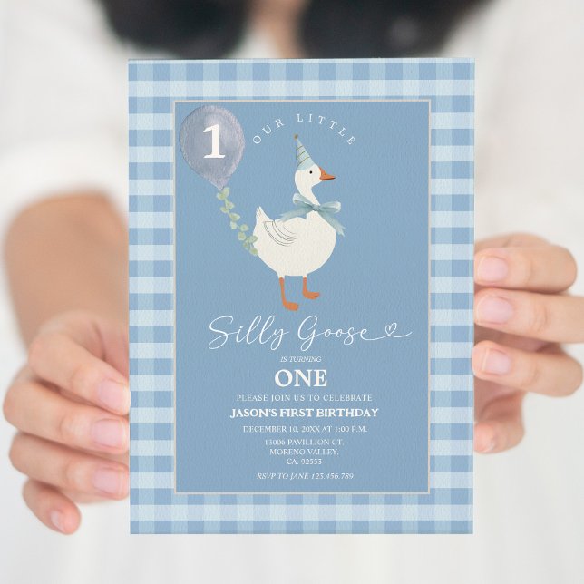 Convites Aniversário de 3 anos do Balão de Ganso Bobo Verde (Criador carregado)