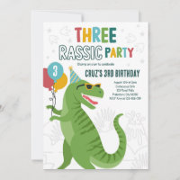 Aniversário de 3 anos do Dinossaur - T-Rex anivers